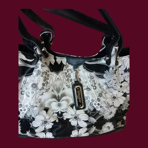 Sharif 1827 shoulder bag & travel tote bag floral pattern  set of 2 - Picture 10 of 16